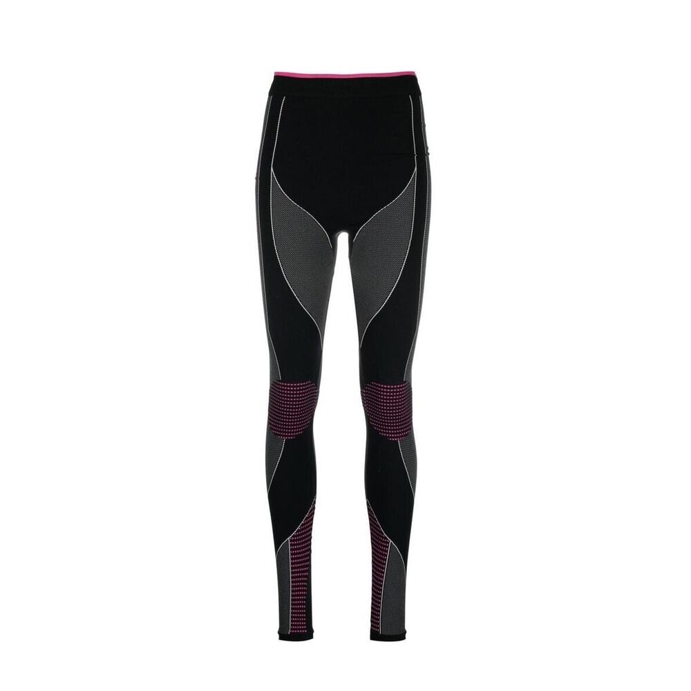 Balmain Moto Paneled Seamless Leggings 2 Black Stretch Elastic Waist NWT $1,150